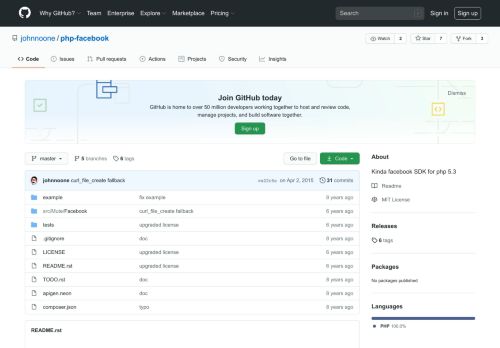 
                            9. GitHub - johnnoone/php-facebook: Kinda facebook SDK for php 5.3