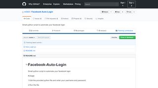 
                            4. GitHub - m0bi5/Facebook-Auto-Login: Small python script to ...