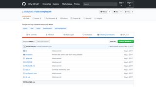 
                            9. GitHub - Madpilot0/Flask-Simpleauth: Simple mysql authentication ...