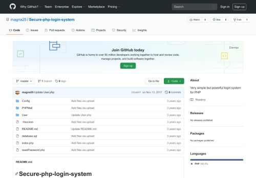
                            6. GitHub - magna25/Secure-php-login-system: Very simple but powerful ...