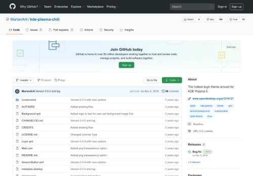 
                            11. GitHub - MarianArlt/kde-plasma-chili: The hottest login theme ...