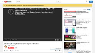 
                            6. Github OAuth using Node.js (MERN) (Sign in with Github) - YouTube