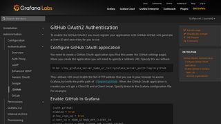 
                            10. GitHub OAuth2 Authentication | Grafana Documentation