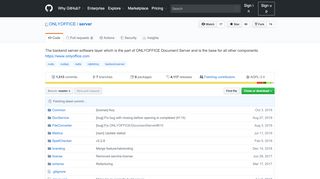 
                            6. GitHub - ONLYOFFICE/server: The backend server software layer ...