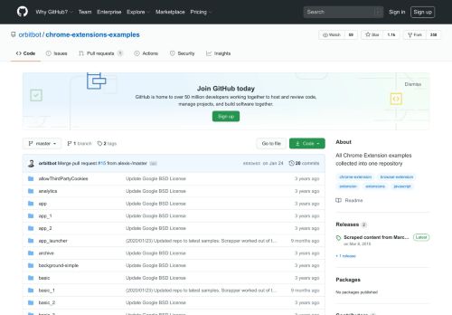 
                            5. GitHub - orbitbot/chrome-extensions-examples: All Chrome Extension ...