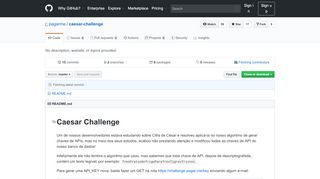 
                            6. GitHub - pagarme/caesar-challenge