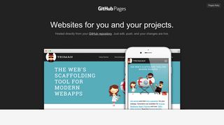 
                            2. GitHub Pages | Websites for you and your projects, hosted directly ...