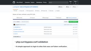 
                            5. GitHub - paragcste/php-curl-bypass-csrf-validation: Bypass csrf token ...