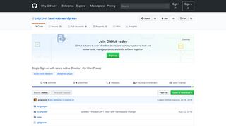 
                            3. GitHub - psignoret/aad-sso-wordpress: Single Sign-on with Azure ...