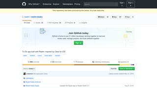 
                            5. GitHub - realm/realm-tasks: To Do app built with Realm, inspired by ...