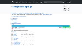 
                            7. GitHub - sendgrid/sendgrid-go: The Official SendGrid Led, ...