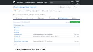 
                            4. GitHub - Seravo/wp-simple-header-footer-html: Safe way to add ...