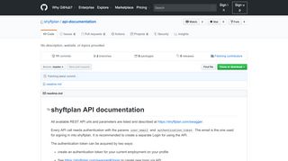 
                            5. GitHub - shyftplan/api-documentation