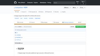
                            8. GitHub - SubtypeZero/TOTP: A Spigot plugin that adds additional login ...