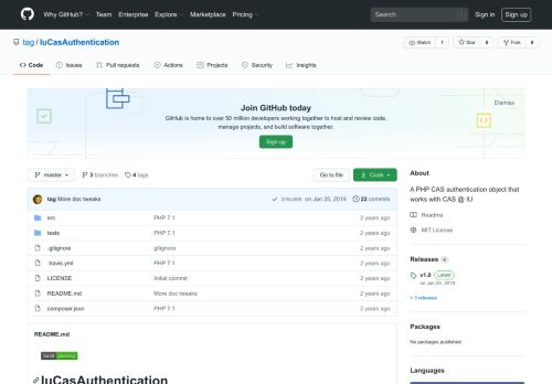 
                            7. GitHub - tag/IuCasAuthentication: A PHP CAS ...