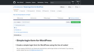 
                            13. GitHub - thecoderpanda/Simple-login-form-for-WordPress