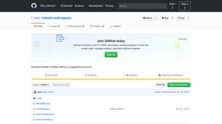 
                            8. GitHub - tothi/linkedin-auth-bypass: browse linkedin profiles without a ...