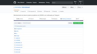 
                            13. GitHub - vitormattos/bot-sistacad: Monitoramento de notas do ...