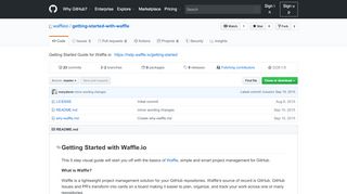 
                            2. GitHub - waffleio/getting-started-with-waffle: Getting Started Guide for ...