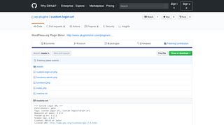
                            6. GitHub - wp-plugins/custom-login-url: WordPress.org Plugin Mirror