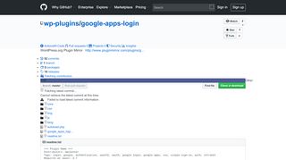 
                            11. GitHub - wp-plugins/google-apps-login: WordPress.org Plugin Mirror