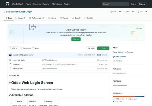 
                            9. GitHub - xubiuit/odoo_web_login: Odoo Web Login Screen