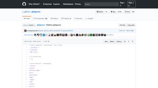 
                            11. gitignore/Python.gitignore at master · github/gitignore · GitHub