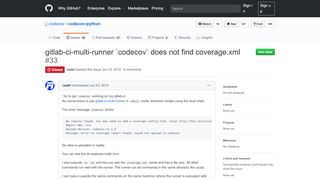 
                            6. gitlab-ci-multi-runner `codecov` does not find coverage.xml · Issue #33 ...