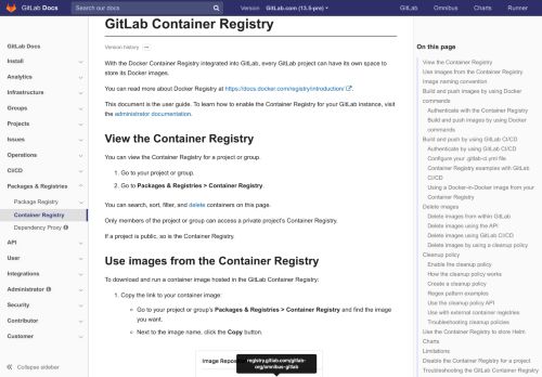
                            5. GitLab Container Registry - GitLab Docs