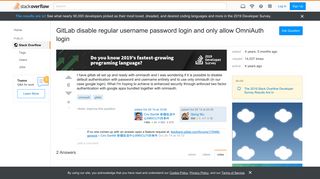 
                            1. GitLab disable regular username password login and only allow ...