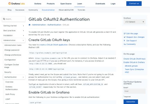 
                            13. GitLab OAuth2 Authentication | Grafana Documentation