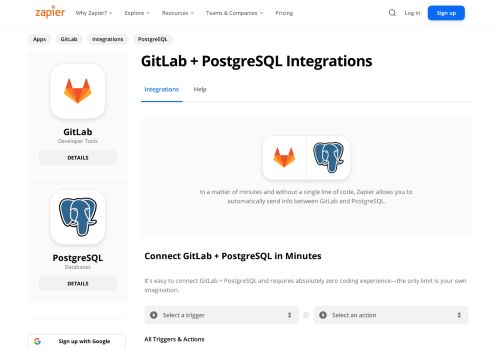 
                            10. GitLab + PostgreSQL Integrations | Zapier