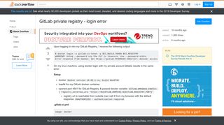 
                            11. GitLab private registry - login error - Stack Overflow