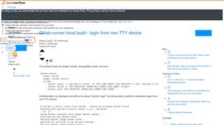 
                            2. Gitlab-runner local build - login from non TTY device - Stack Overflow