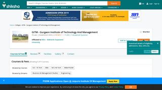 
                            9. GITM - Gurgaon Institute Of Technology And Mgt - Courses, Placement ...