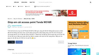 
                            11. Giúp em cái access point Tenda W316R | Tinhte.vn