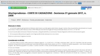 
                            12. Giurisprudenza - CORTE DI CASSAZIONE - Sentenza 31 gennaio ...