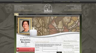 
                            11. Giuseppina Beltrano Login - Toronto, Ontario | DeMarco Funeral ...