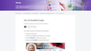 
                            8. Giv et forældre-login | Famly Help Center