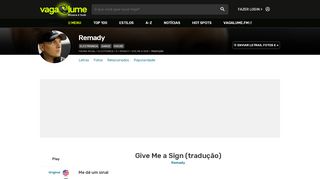 
                            13. Give Me a Sign (tradução) - Remady - VAGALUME