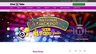 
                            9. Give 'N' Take Lottery :::: Play with little, WIN Big