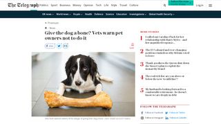 
                            7. Give the dog a bone? Vets warn pet owners not to do it - The Telegraph
