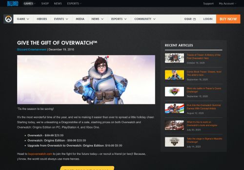 
                            8. GIVE THE GIFT OF OVERWATCH™ - News - Overwatch