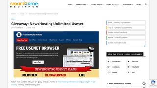 
                            4. Giveaway: NewsHosting Unlimited Usenet - SmartHomeBeginner