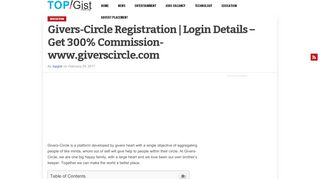 
                            1. Givers-Circle Registration | Login Details – Get 300% Commission ...