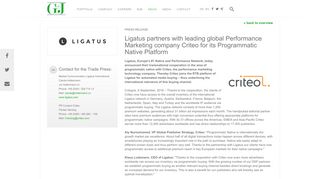 
                            9. G+J: Ligatus partners with leading global Performance Marketing ...