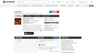 
                            9. Gladiatus for iPhone/iPad Reviews - Metacritic