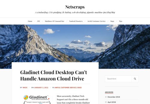 
                            1. Gladinet Cloud Desktop Can't Handle Amazon Cloud Drive – Netscraps