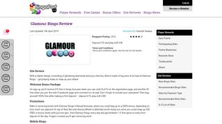 
                            6. Glamour Bingo Player Reviews and Exclusive Offers - BingoPort