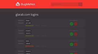 
                            5. glarab.com passwords - BugMeNot